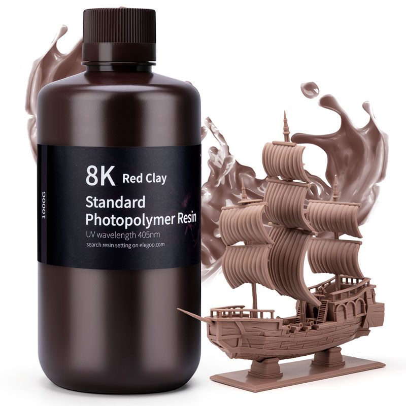 ELEGOO Standard Resin 8K Red Clay, 1 kg